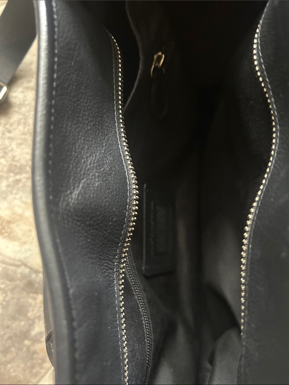 Coach Black Leather Tote with Detachable Shoulder Strap - Picture 6 of 12